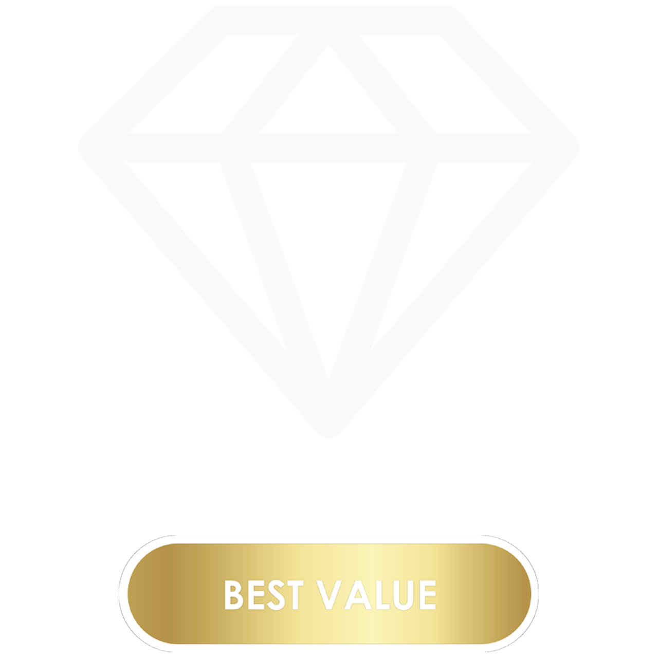 White diamond outline icon representing the Premium category in design services.